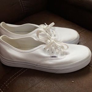 White Vans size 9 perfect condition